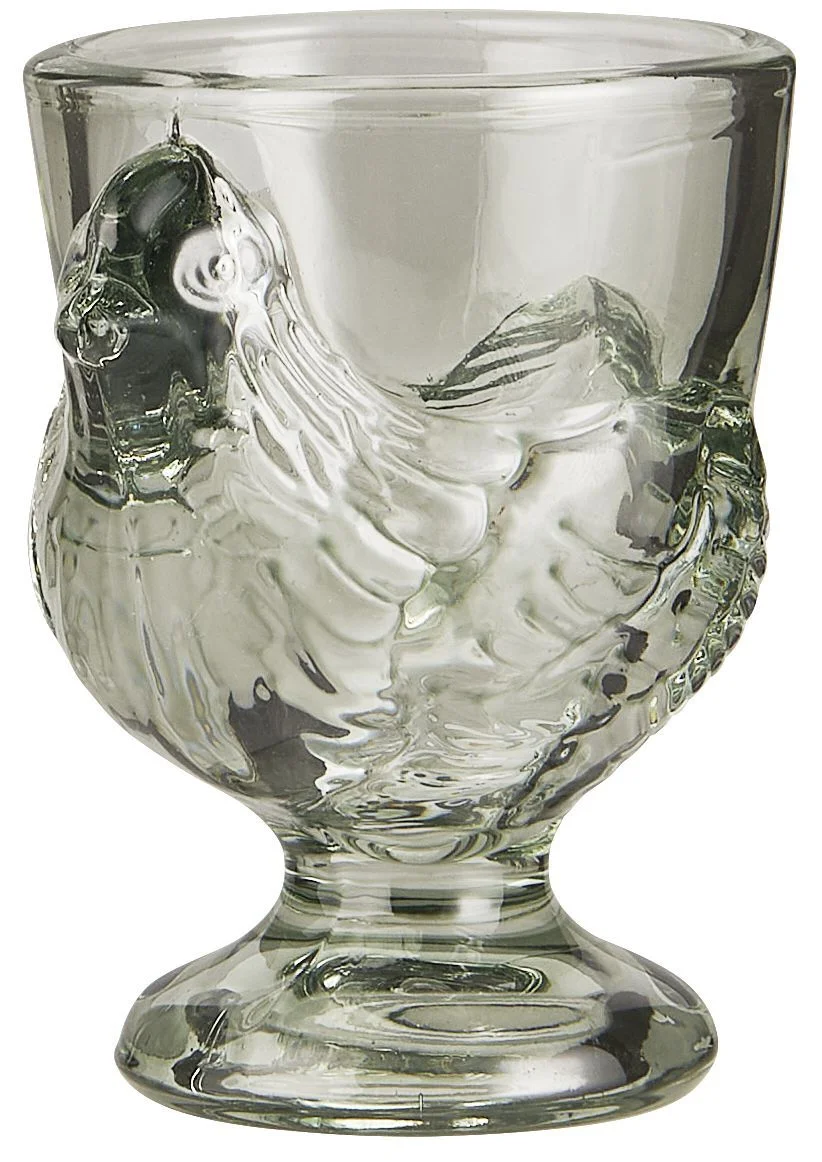 Eierbecher aus Glas, Osterhuhn – Bild 2