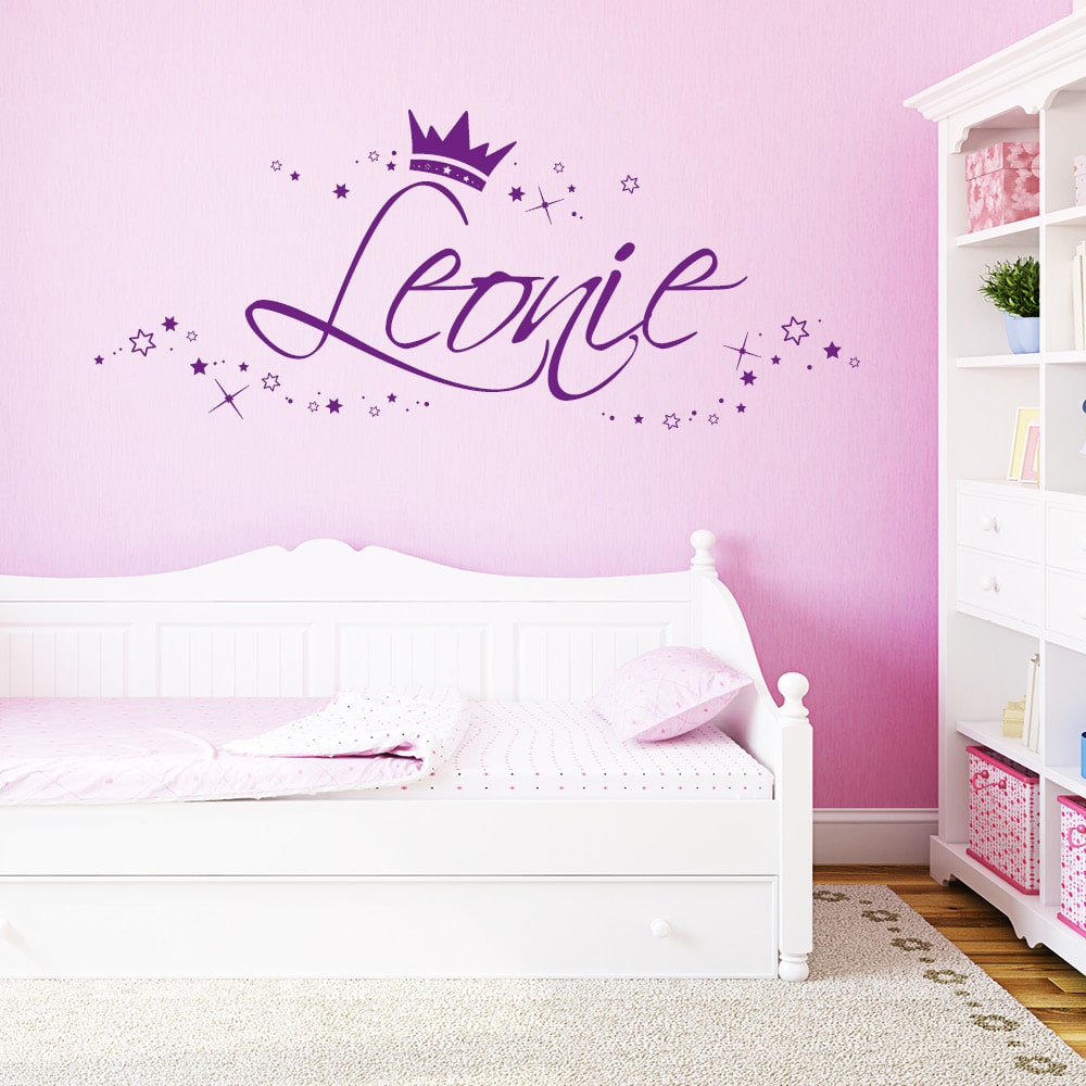 Wandtattoo Wunschname Mädchen Wandsticker Geschenk Dekoration Kinderzimmer – Bild 4