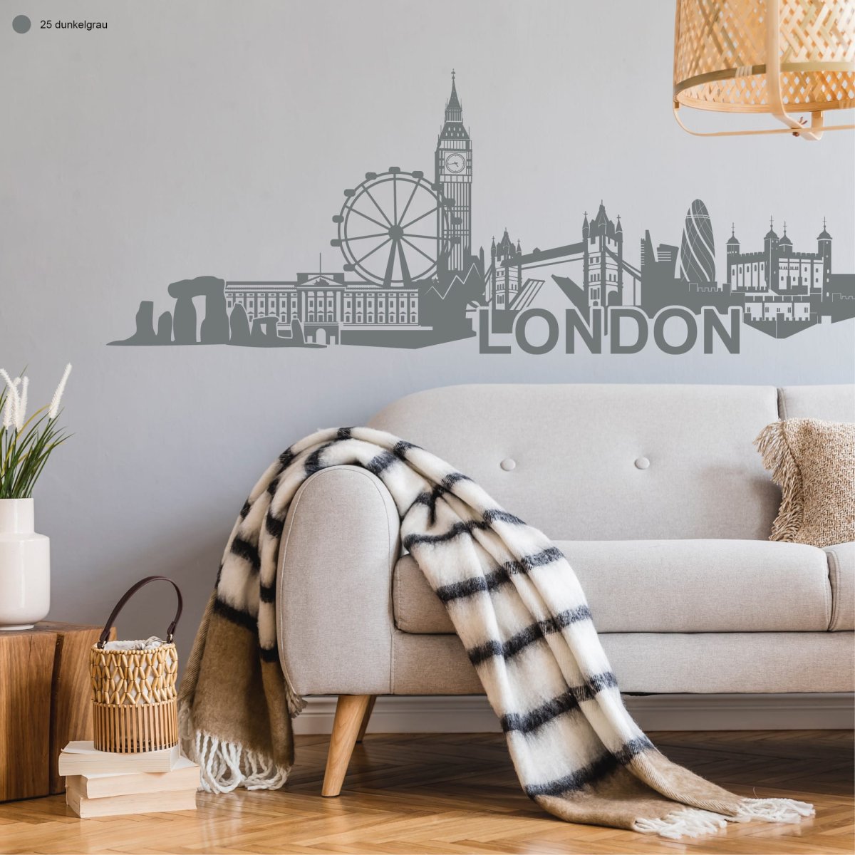 Wandtattoo Wandbild Skyline London England Wandaufkleber – Bild 7