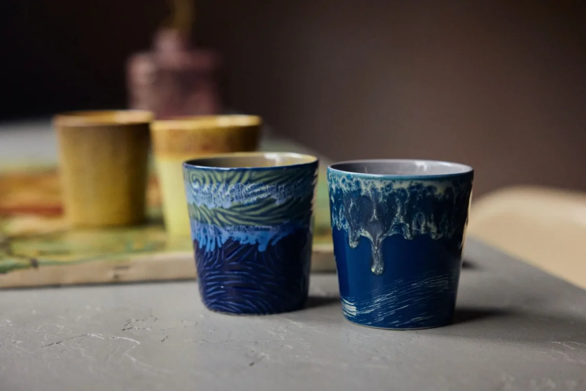 Henkellose Tasse, Van Gogh Sternennacht, – 2er-Set – Bild 7