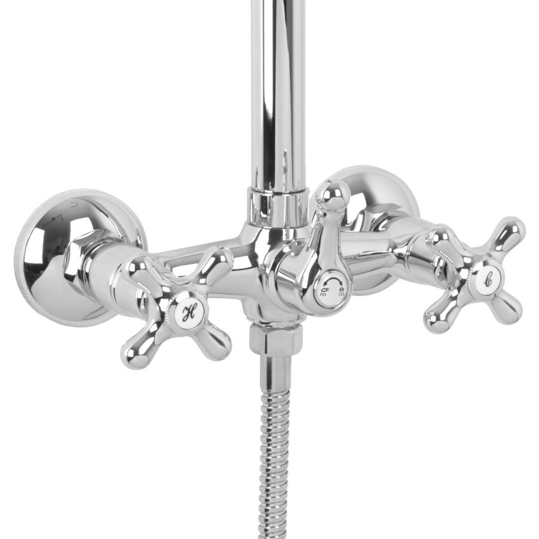 Welfenstein Nostalgie Aufputz-Set 2D-1482 Regendusche 20cm – Bild 6