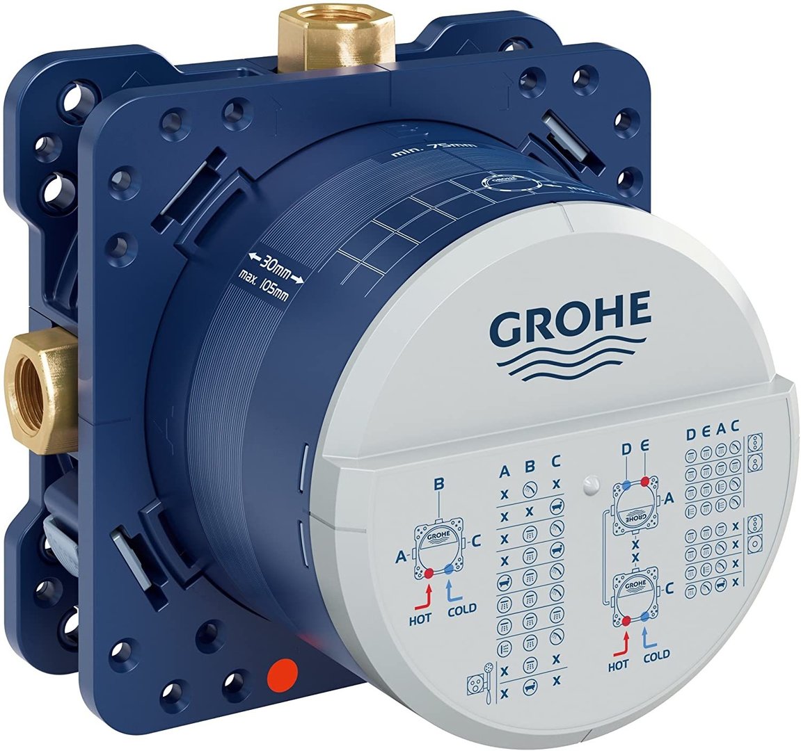Unterputz-Set mit Grohe Eurocube-30HC9D Brause 30x30cm Deckenzulauf – Bild 6