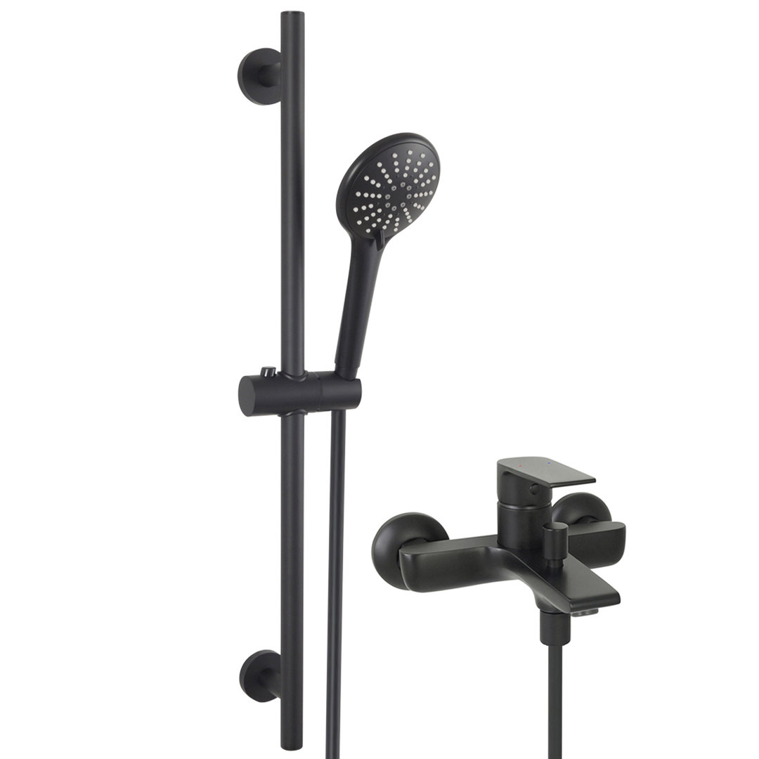 Welfenstein Wannenset WA-WBK-S11 mit Brausestange schwarz matt – Bild 2