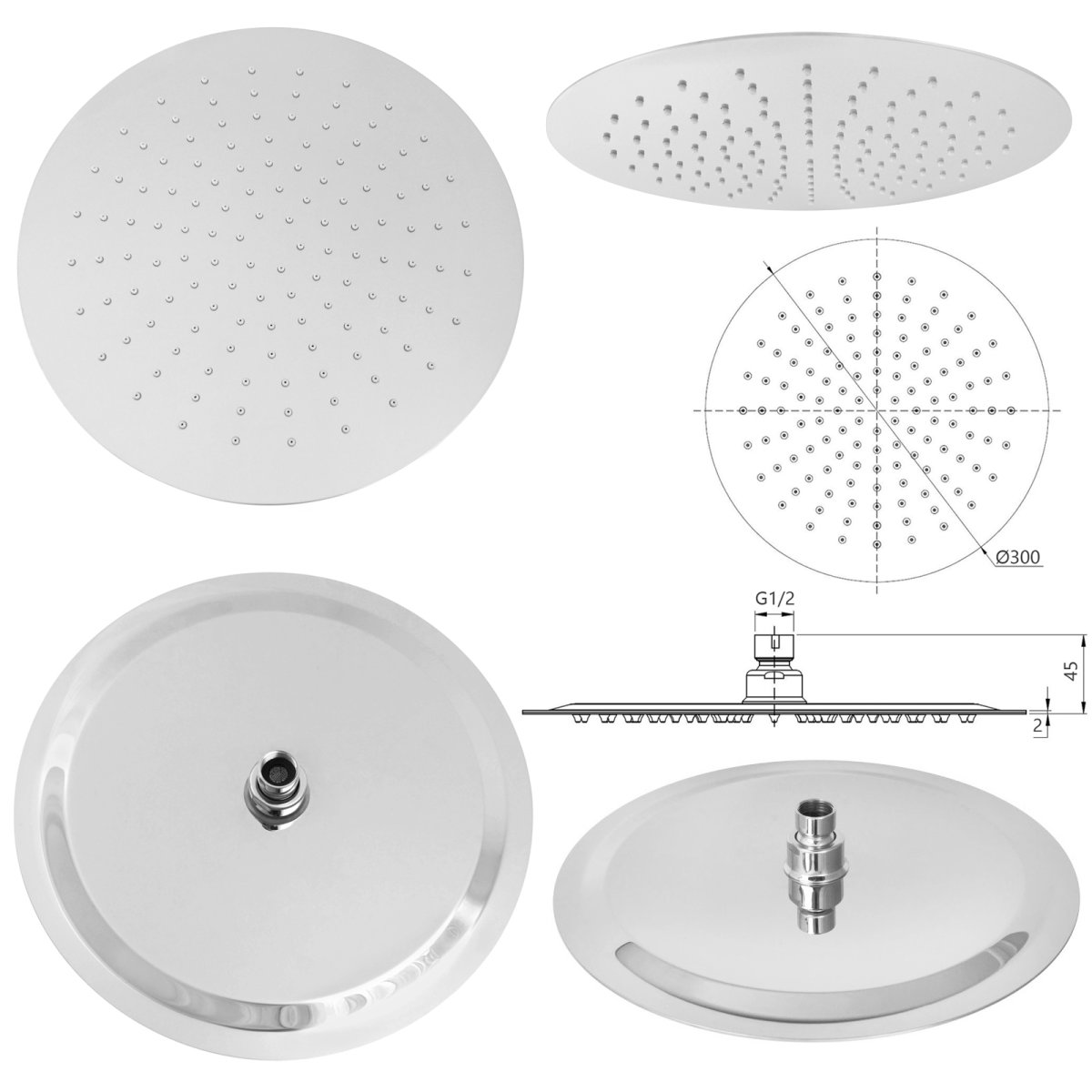 Unterputz-Set mit hansgrohe Focus-ER30JK Regendusche 30cm – Bild 4