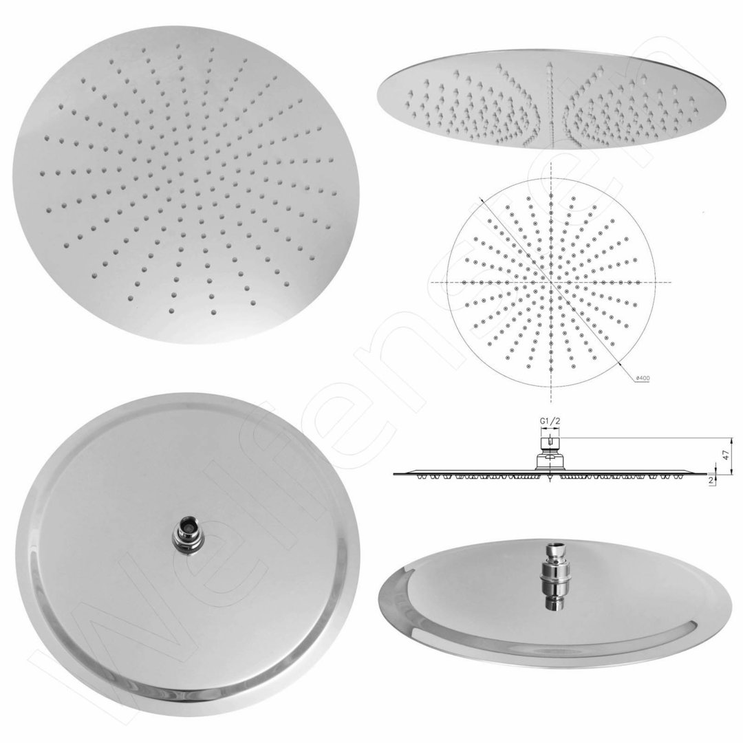Welfenstein Aufputz-Set 2M-ER40 Regendusche 40cm – Bild 5