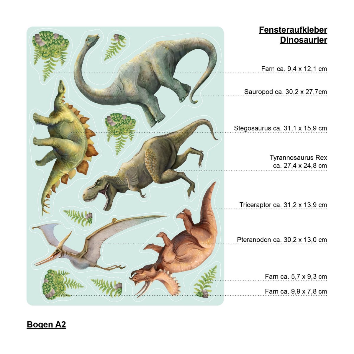 Fensterbild Dinosaurier Dino Fensterdeko Kinderzimmer Kind, Osterdeko, Frühlingsdeko – Bild 7
