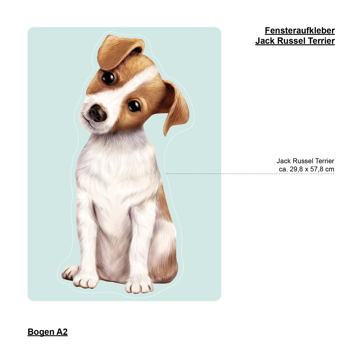 Fensterbild Hund Haustier Jack Russel Terrier, Fensterdeko Kinderzimmer Kind Osterdeko Frühlingsdeko – Bild 8