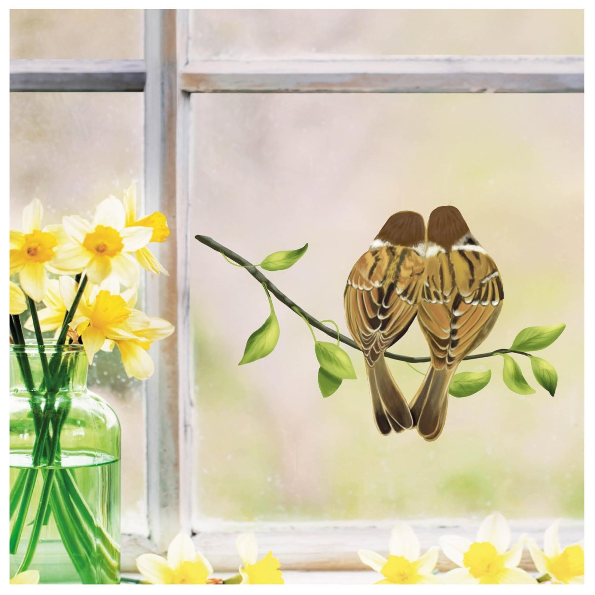 Fensterbild Vögel einzeln Vogel bunte Fensterdekoration wiederverwendbare Fenstersticker, Osterdeko, Frühlingsdeko Frühling Ostern – Bild 5