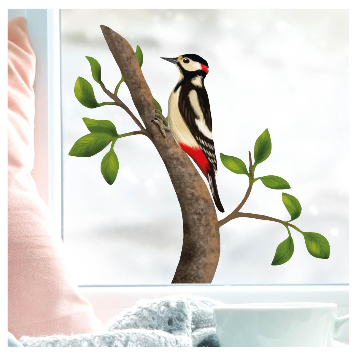 Fensterbild Vögel einzeln Vogel bunte Fensterdekoration wiederverwendbare Fenstersticker, Osterdeko, Frühlingsdeko Frühling Ostern – Bild 3