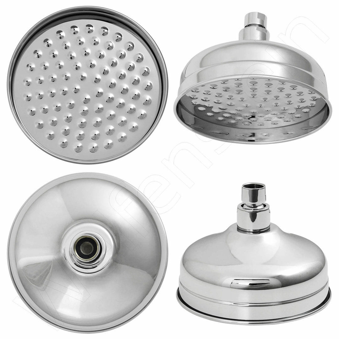 Welfenstein Nostalgie Regenbrause mit Zulaufarm 9E-HN062 Messing 15cm – Bild 8