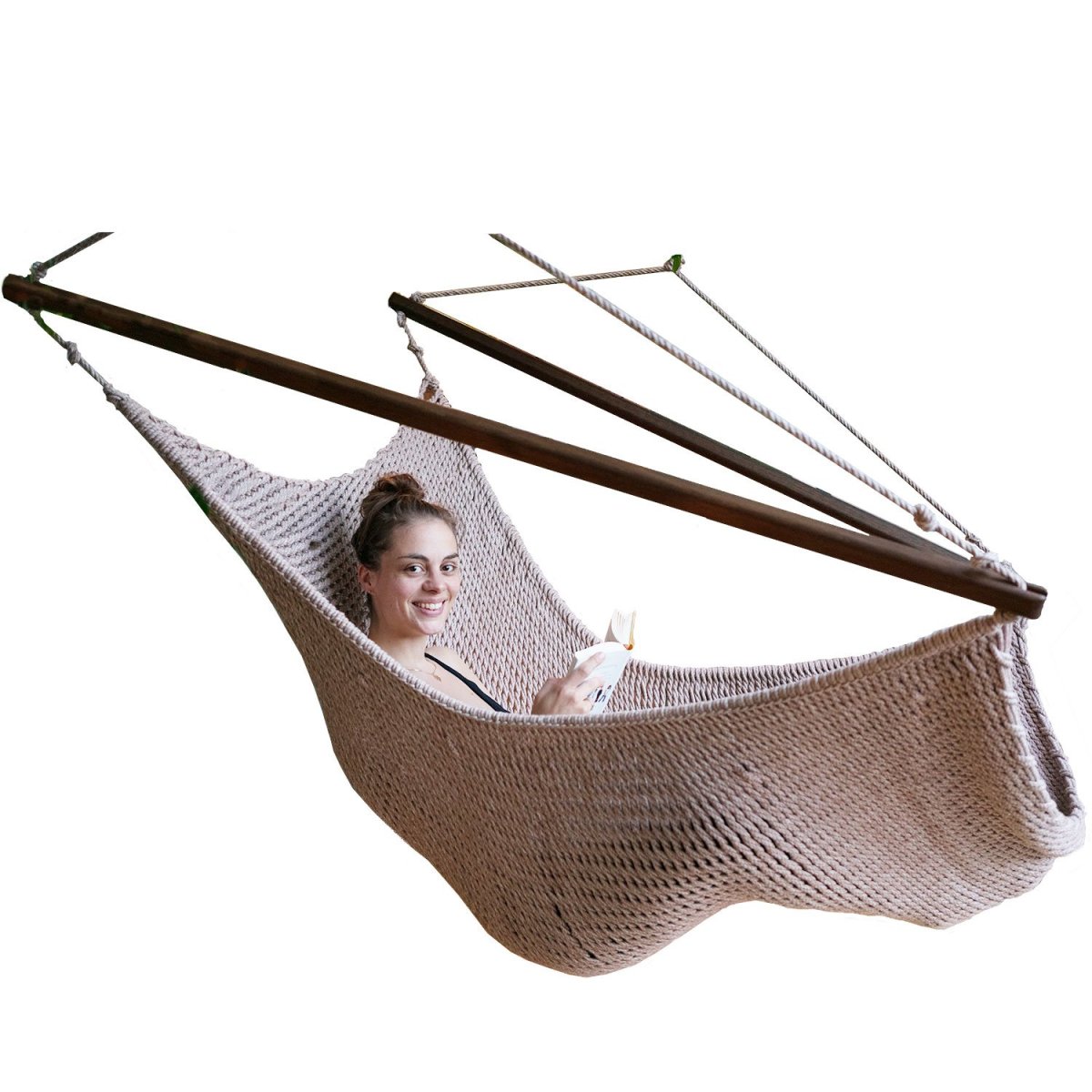 TRAUMSCHWINGER XXL EXTRA LARGE SET, extra große Hängeliege/ Schwebeliege mit Höhenverstellung – Bild 3