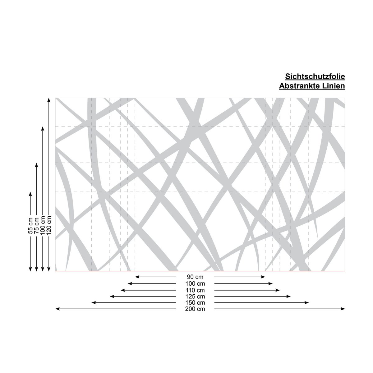 Sichtschutzfolie Fenster graue Linien abstrakt Fensterfolie Fensterdeko Milchglasfolie – Bild 8