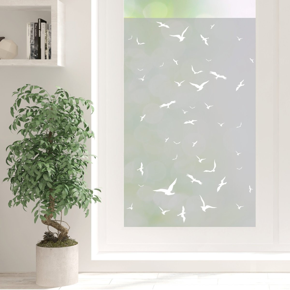 Sichtschutzfolie Wiederverwendbar fliegende Vögel Fensterfolie Fensterdeko Milchglasfolie Sichtschutz – Bild 5