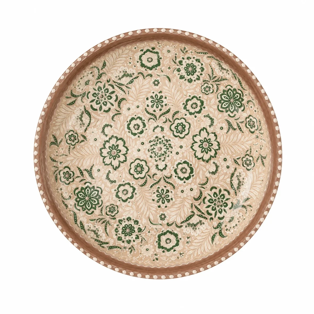 Asilva flache Servierschüssel, Ø 26 cm, grün-beige – Bild 2
